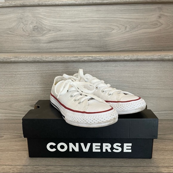 👟 🤍 White Converse Chuck Taylor All Star Sneakers Toddler Youth 11.5 / 17.5 cm - Picture 5 of 11